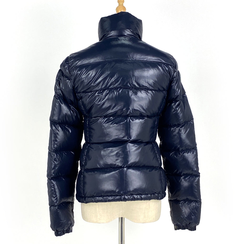 モンクレール ロゴ ダウンジャケット クレア 防寒 アウター ダウンジャケット ネイビー レディース 【中古】brapp