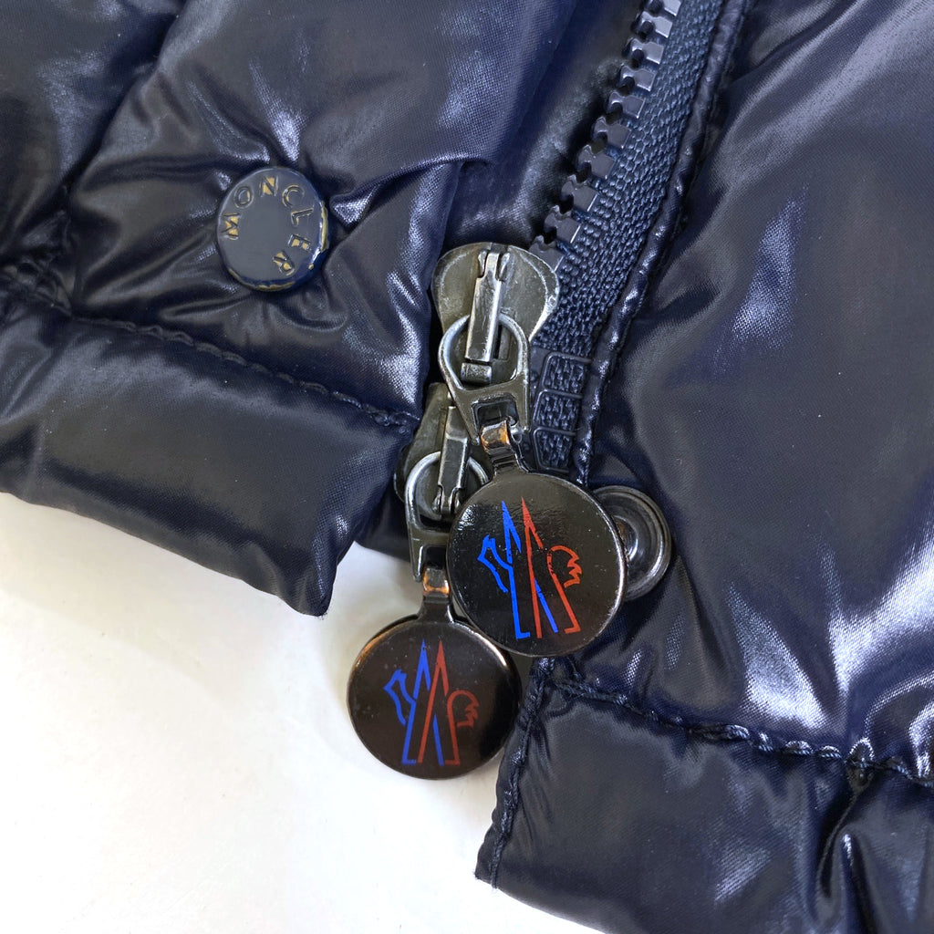 モンクレール ロゴ ダウンジャケット クレア 防寒 アウター ダウンジャケット ネイビー レディース 【中古】brapp