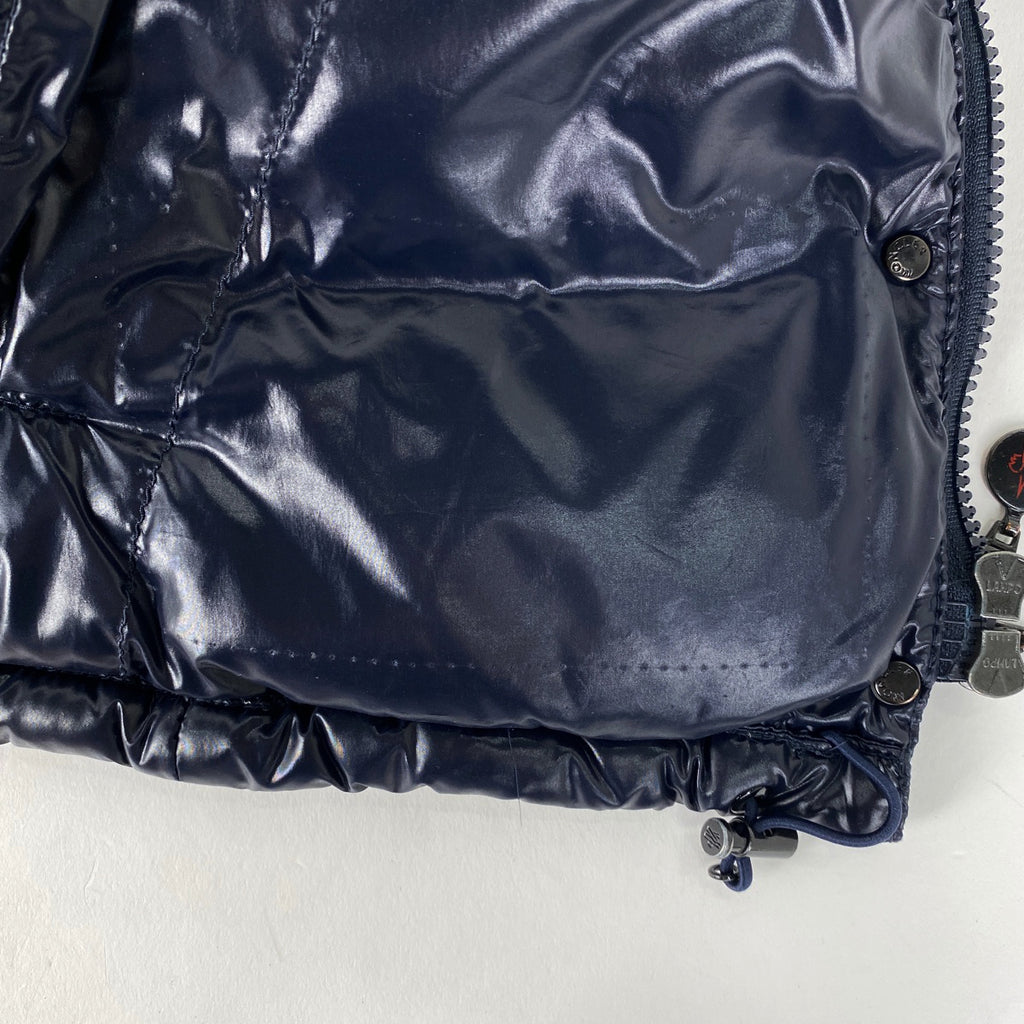 モンクレール ロゴ ダウンジャケット クレア 防寒 アウター ダウンジャケット ネイビー レディース 【中古】brapp