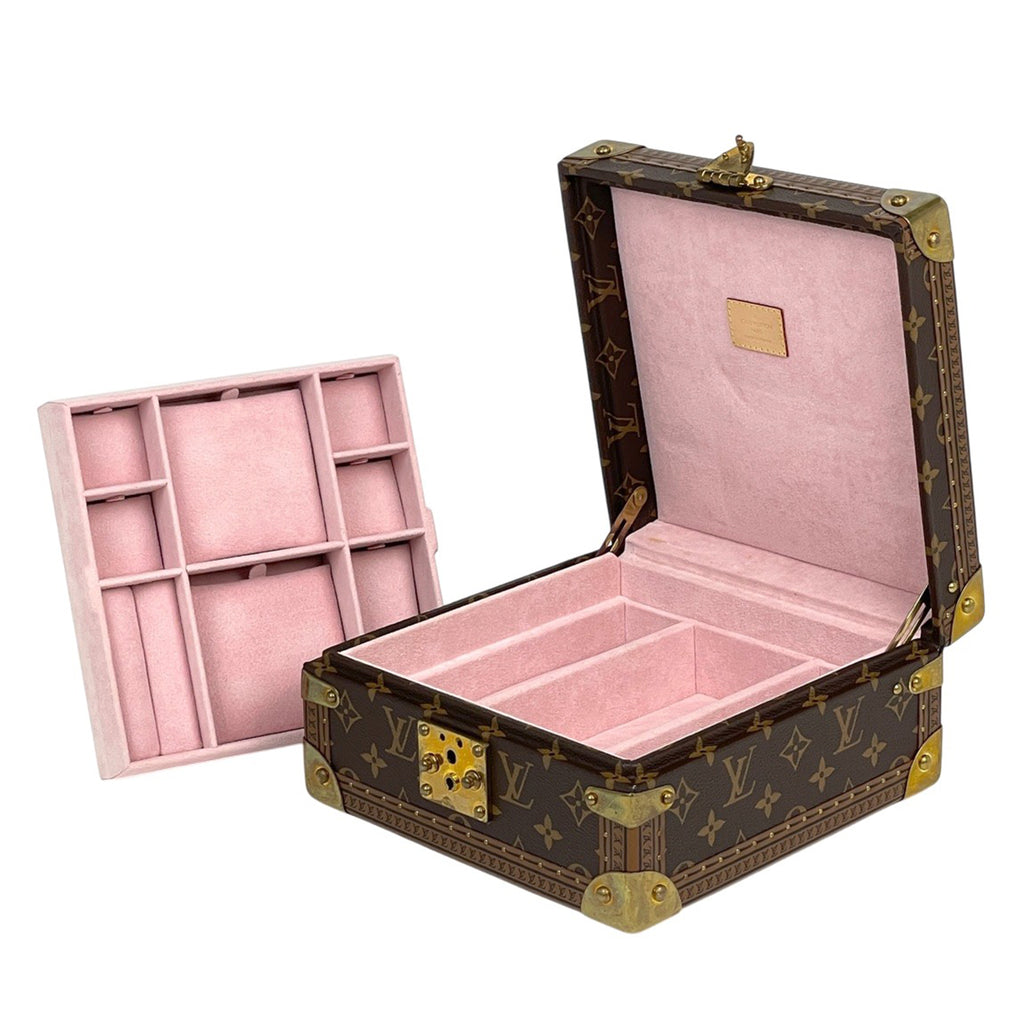 ルイ・ヴィトン コフレ ジュワイアリー ジュエリーボックス シーサー トランク モノグラム ブラウン レディース 【中古】brbag