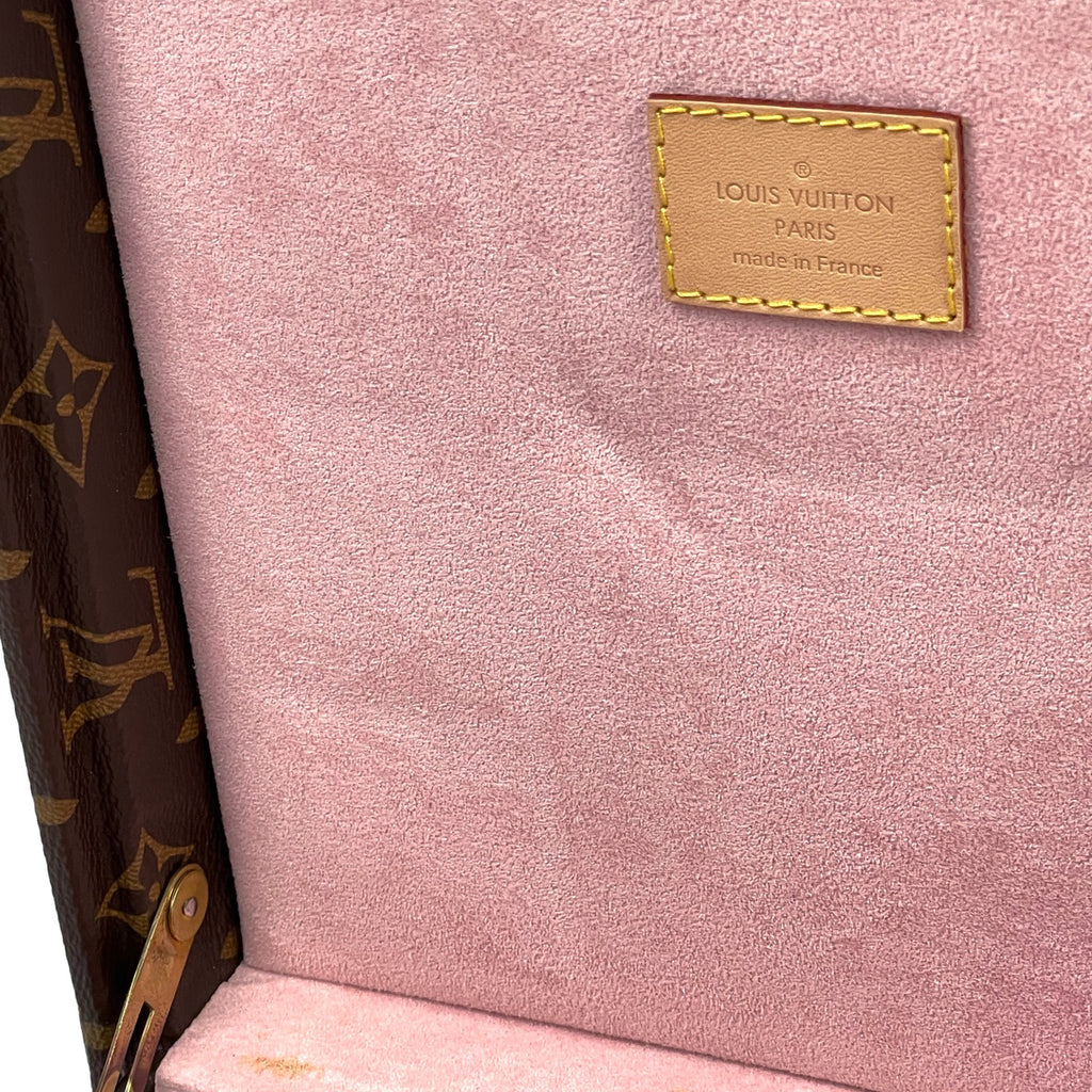 ルイ・ヴィトン コフレ ジュワイアリー ジュエリーボックス シーサー トランク モノグラム ブラウン レディース 【中古】brbag