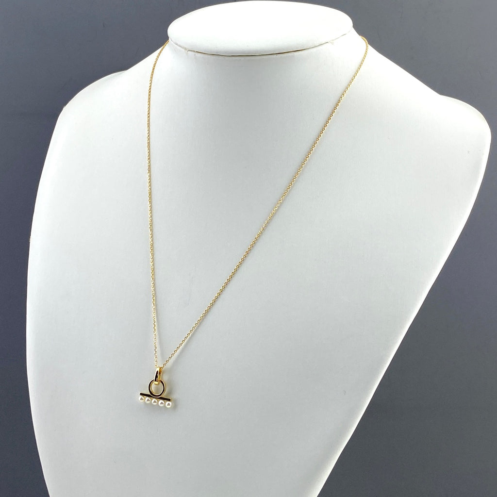 タサキ バランス ネックレス YG イエローゴールド ペンダントパール 真珠 ネックレス 750 パール レディース 【中古】brjwl