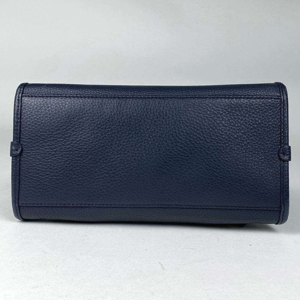 バリー ロゴ リュックサック 2WAY ハンドバッグ バックパック リュック レザー ネイビー レディース 【中古】brbag