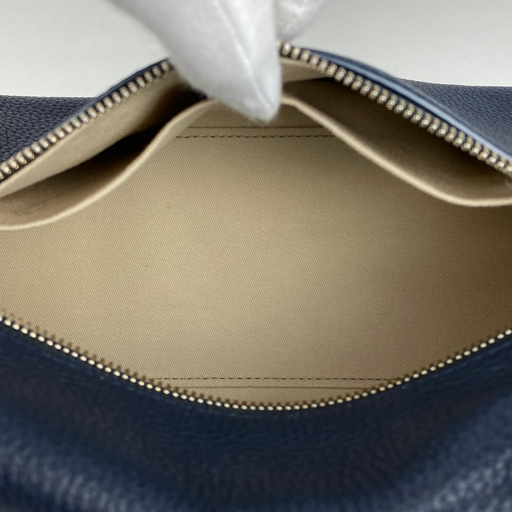バリー ロゴ リュックサック 2WAY ハンドバッグ バックパック リュック レザー ネイビー レディース 【中古】brbag