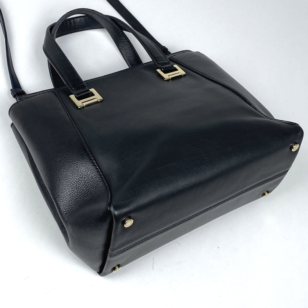 ジミーチュウ ロゴ ハンドバッグ 2WAY ショルダーバッグ ハンドバッグ レザー ブラック レディース 【中古】brbag