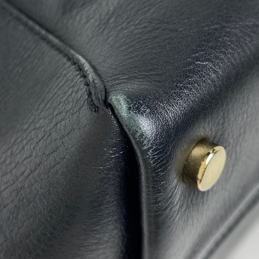 ジミーチュウ ロゴ ハンドバッグ 2WAY ショルダーバッグ ハンドバッグ レザー ブラック レディース 【中古】brbag