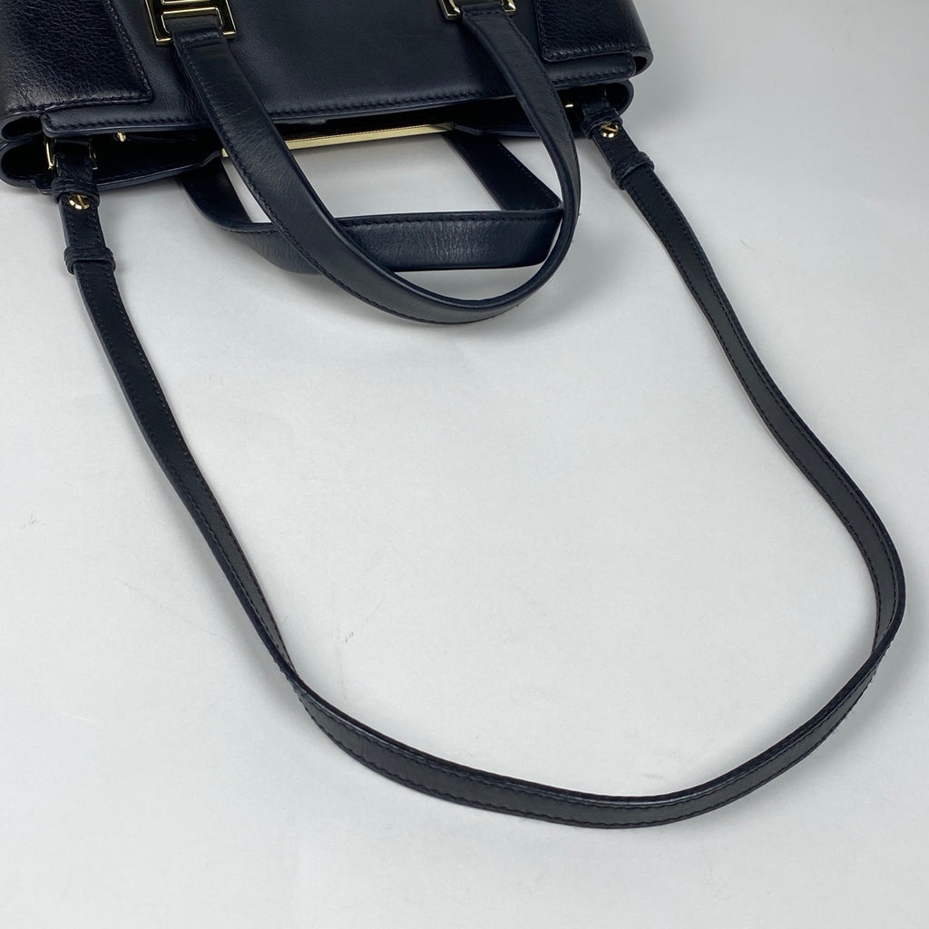 ジミーチュウ ロゴ ハンドバッグ 2WAY ショルダーバッグ ハンドバッグ レザー ブラック レディース 【中古】brbag