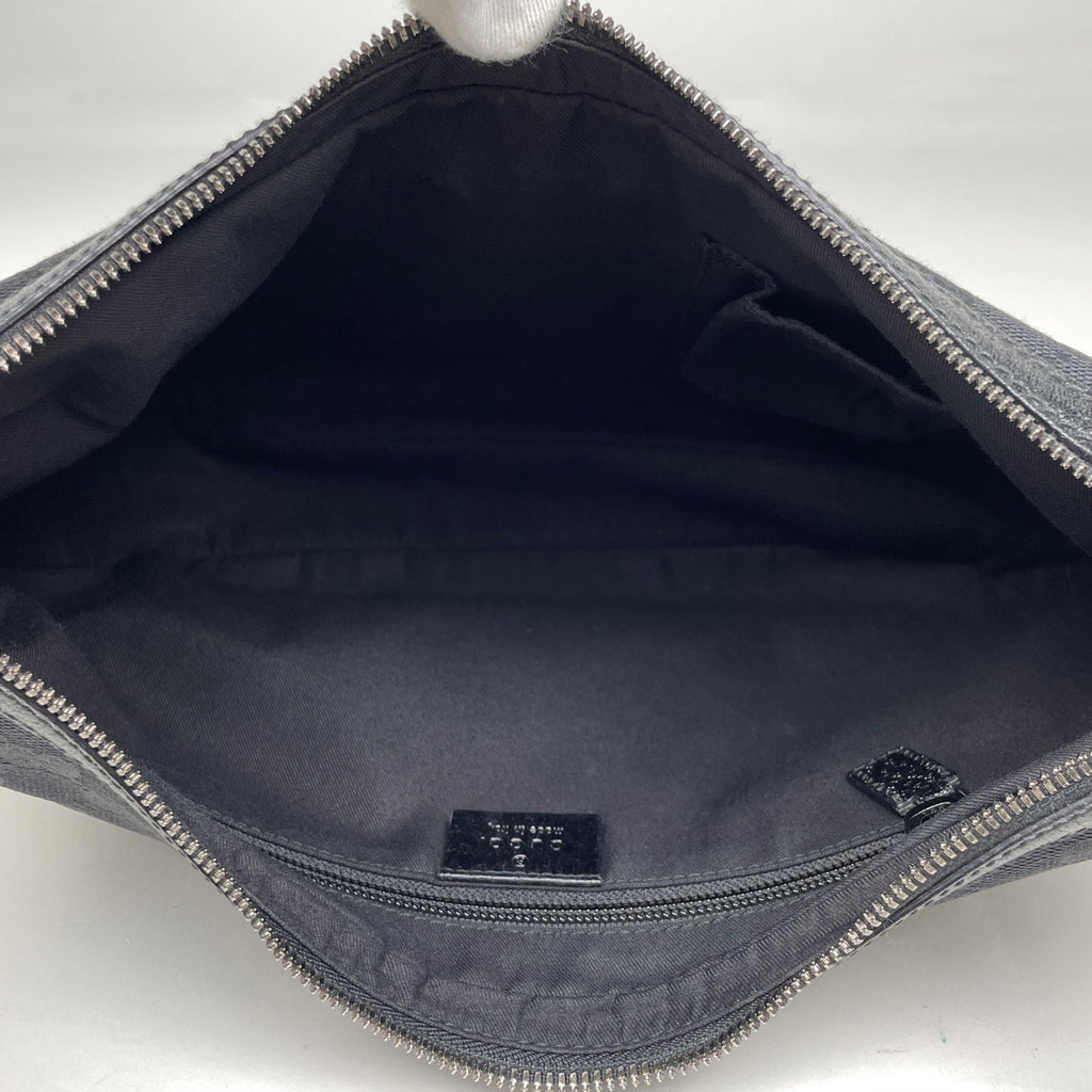 グッチ GG柄 ショルダーバッグ ロゴ ショルダーバッグ GGキャンバス ブラック 122790 レディース 【中古】brbag