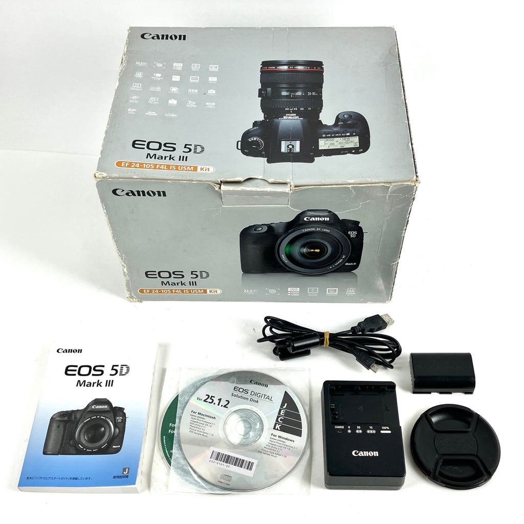 キヤノン Canon EOS 5D Mark III EF 24-105L IS USM レンズキット デジタル 一眼レフカメラ 【中古】cambb