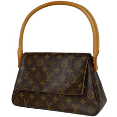 ルイ・ヴィトン ミニ ルーピング 肩掛け ワンショルダー ハンドバッグ ショルダーバッグ モノグラム ブラウン M51147 レディース 【中古】brbag