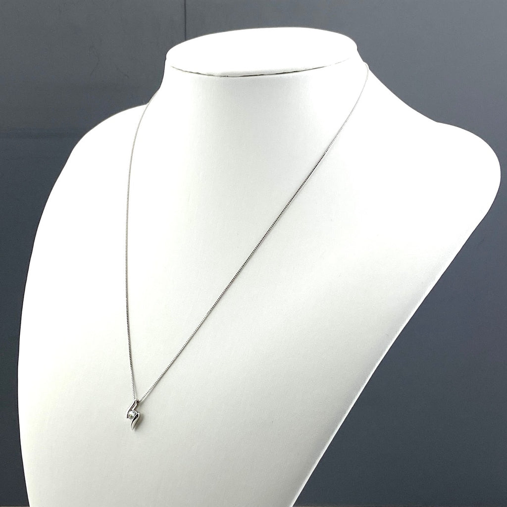 ダイヤモンド デザインネックレス プラチナ ペンダント ネックレス Pt900 Pt850 ダイヤモンド レディース 【中古】nbjwl