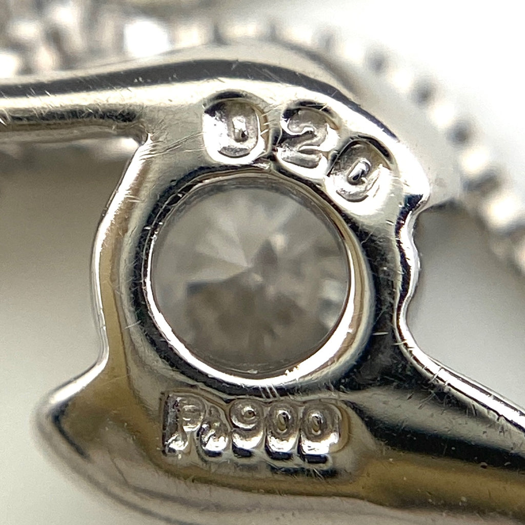 ダイヤモンド デザインネックレス プラチナ ペンダント ネックレス Pt900 Pt850 ダイヤモンド レディース 【中古】nbjwl