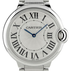 【保証書】カルティエ バロンブルー MM W69011Z4 腕時計 SS クォーツ シルバー メンズ 【中古】wtcbb