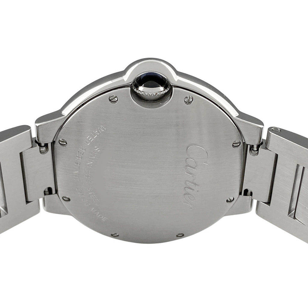 【保証書】カルティエ バロンブルー MM W69011Z4 腕時計 SS クォーツ シルバー メンズ 【中古】wtcbb