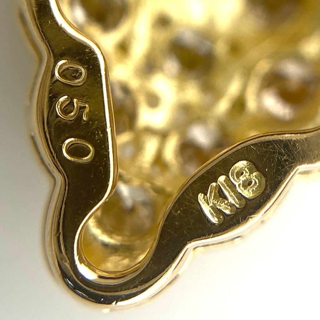 メレダイヤ デザインペンダントトップ YG イエローゴールド ペンダントトップ K18 ダイヤモンド レディース 【中古】nbjwl