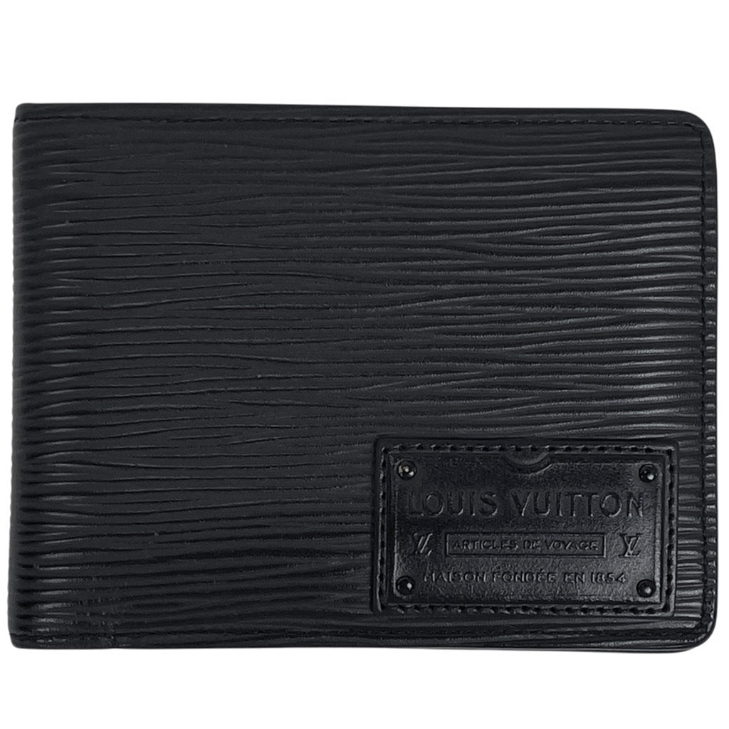 ルイ・ヴィトン ミュルティプル ガストンラベル 札入れ 二つ折り財布 エピ ノワール(ブラック) M69188 メンズ 【中古】brbag