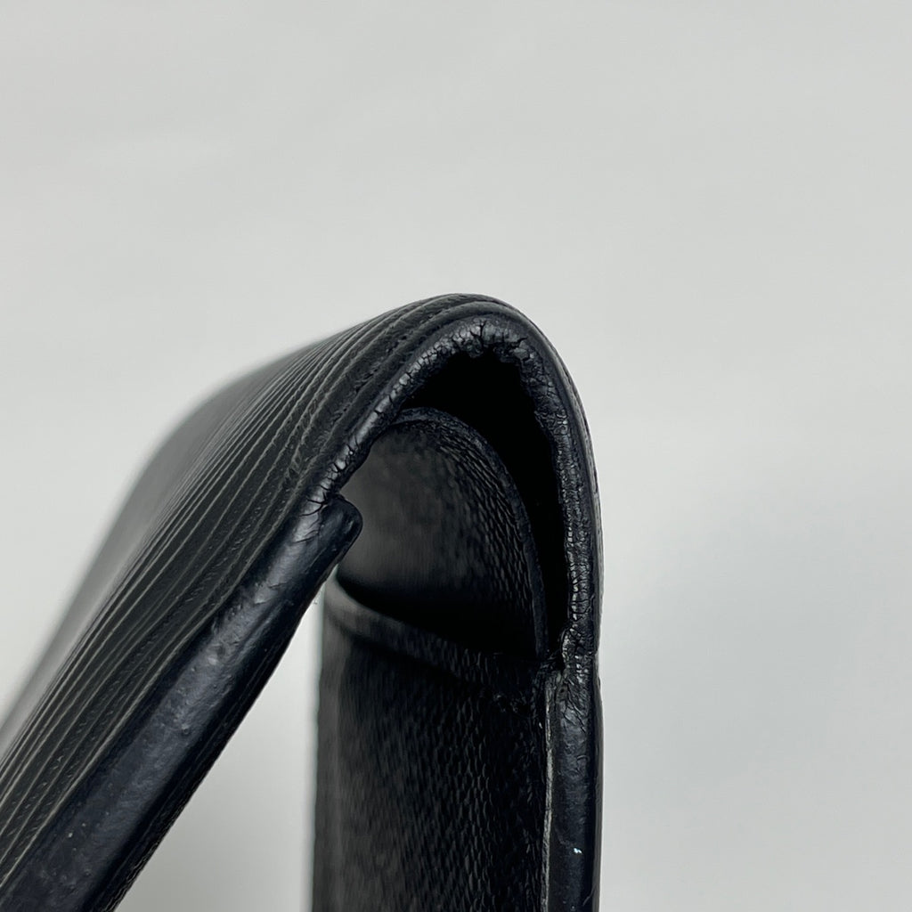 ルイ・ヴィトン ミュルティプル ガストンラベル 札入れ 二つ折り財布 エピ ノワール(ブラック) M69188 メンズ 【中古】brbag