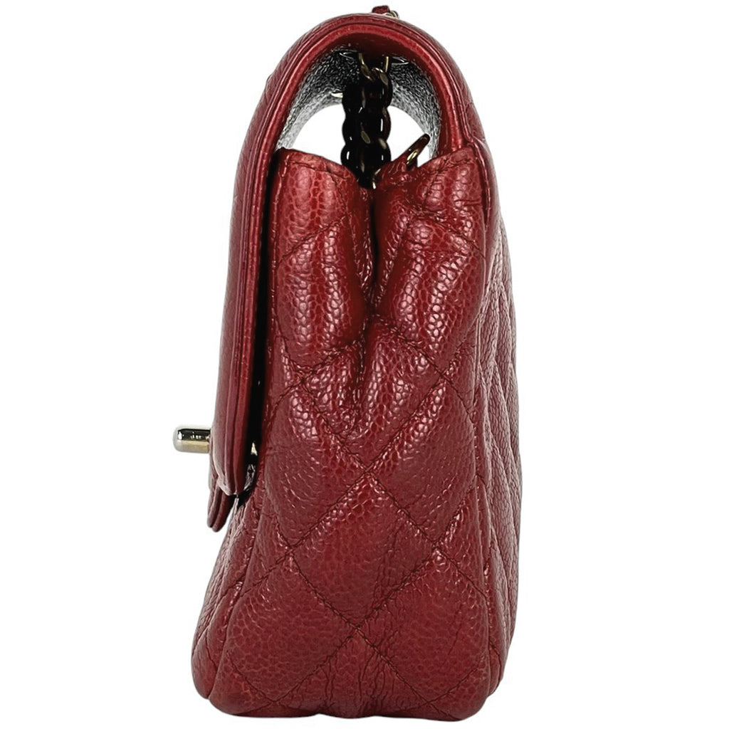 シャネル ココマーク チェーン ショルダーバッグ マトラッセ ショルダーバッグ レザー レッド レディース 【中古】brbag