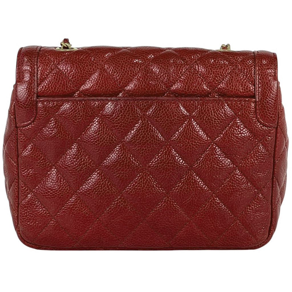 シャネル ココマーク チェーン ショルダーバッグ マトラッセ ショルダーバッグ レザー レッド レディース 【中古】brbag