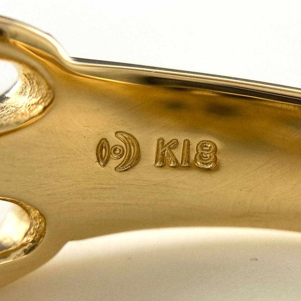 タサキ メレダイヤ デザインリング YG イエローゴールド 指輪 リング 14号 K18 ダイヤモンド レディース 【中古】brjwl