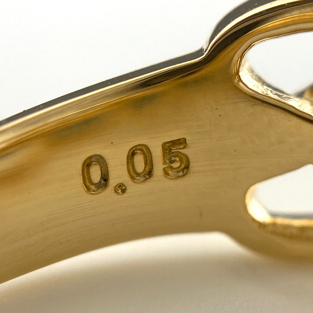 タサキ メレダイヤ デザインリング YG イエローゴールド 指輪 リング 14号 K18 ダイヤモンド レディース 【中古】brjwl