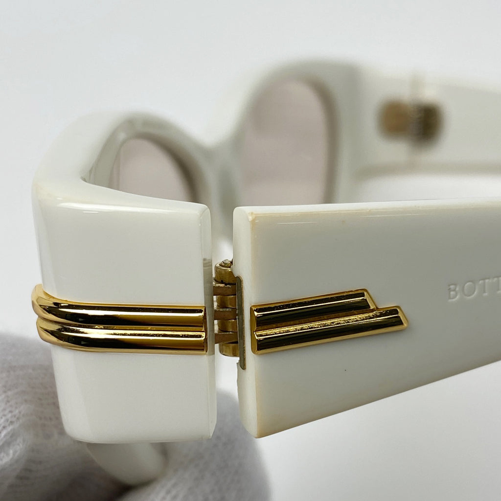ボッテガヴェネタ ロゴ サングラス アイウェア サングラス プラスチック ホワイト BV1002S レディース 【中古】brbag