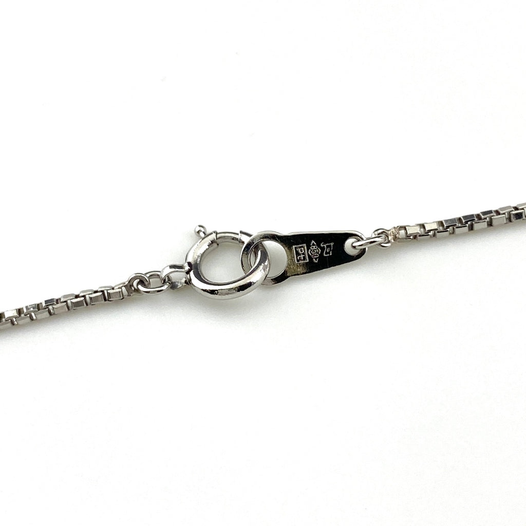 サファイア デザインネックレス プラチナ ペンダント メレダイヤ ネックレス Pt850 ダイヤモンド レディース 【中古】nbjwl