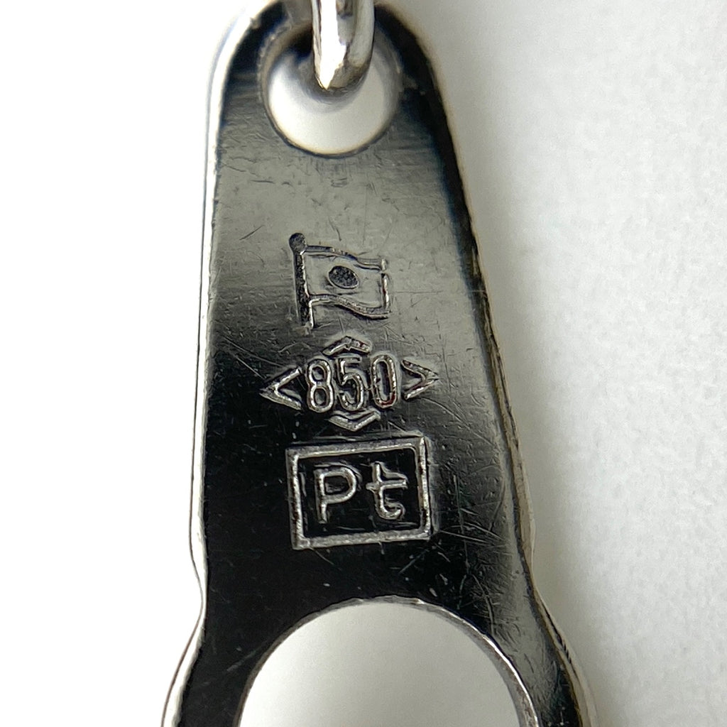 サファイア デザインネックレス プラチナ ペンダント メレダイヤ ネックレス Pt850 ダイヤモンド レディース 【中古】nbjwl