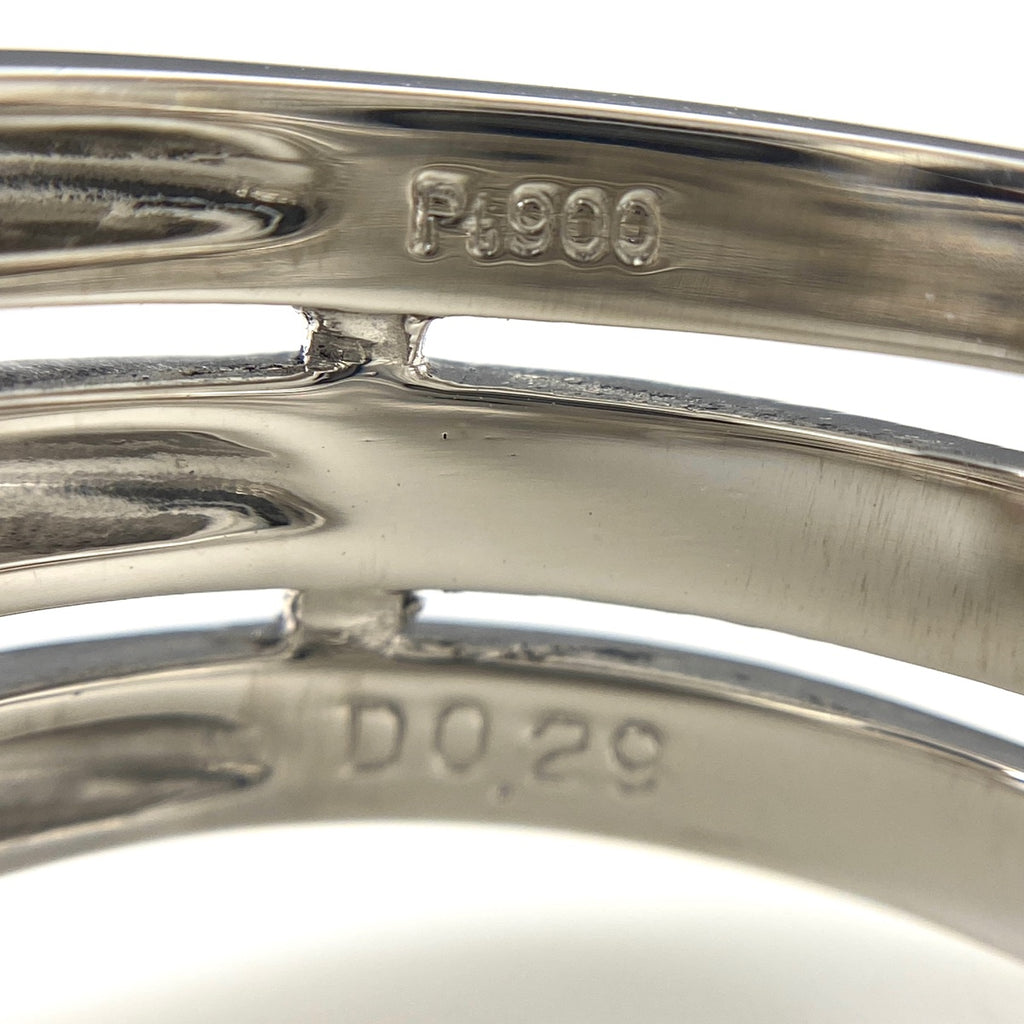 田村俊一 ダイヤモンド デザインリング プラチナ 指輪 メレダイヤ リング 18号 Pt900 ダイヤモンド メンズ 【中古】brjwl