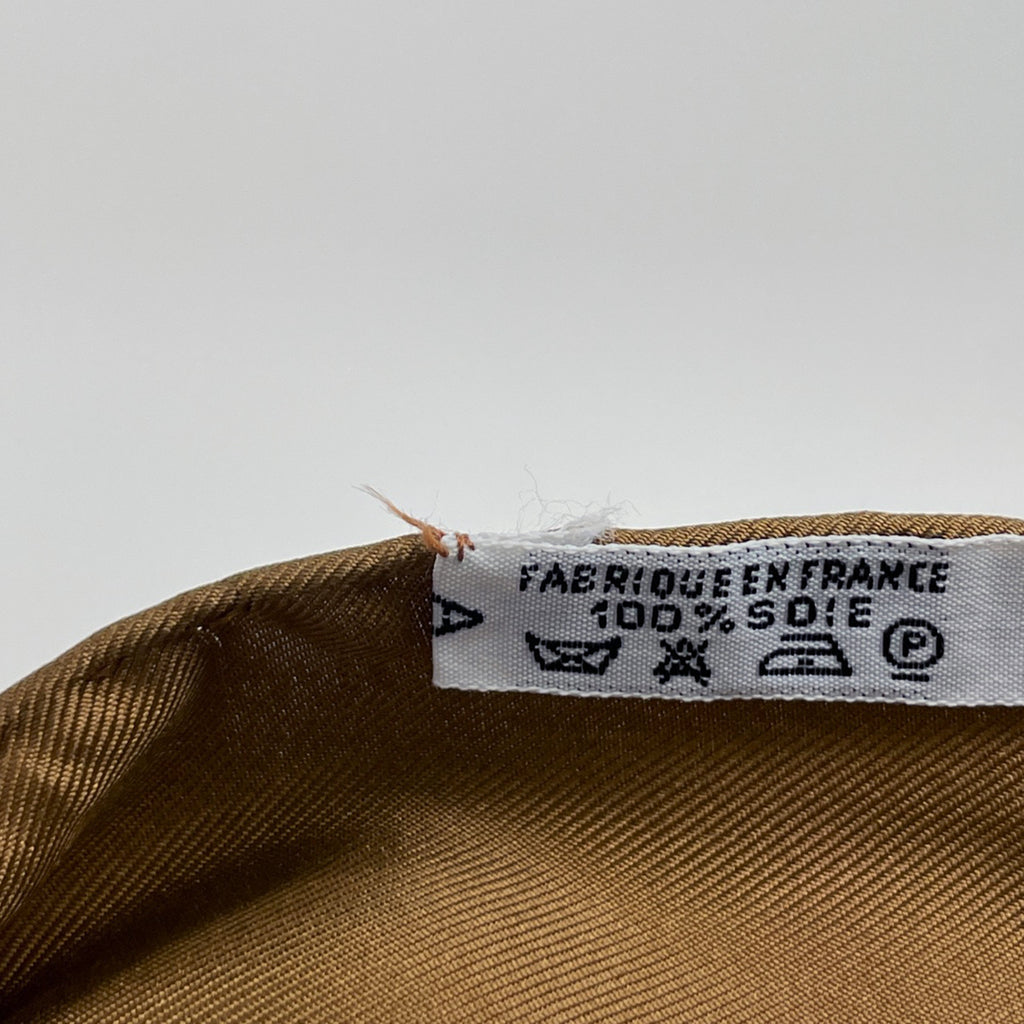 エルメス カレ 90 SAMOURAI 侍 サムライ スカーフ シルク ブラウン マルチカラー レディース 【中古】brbag