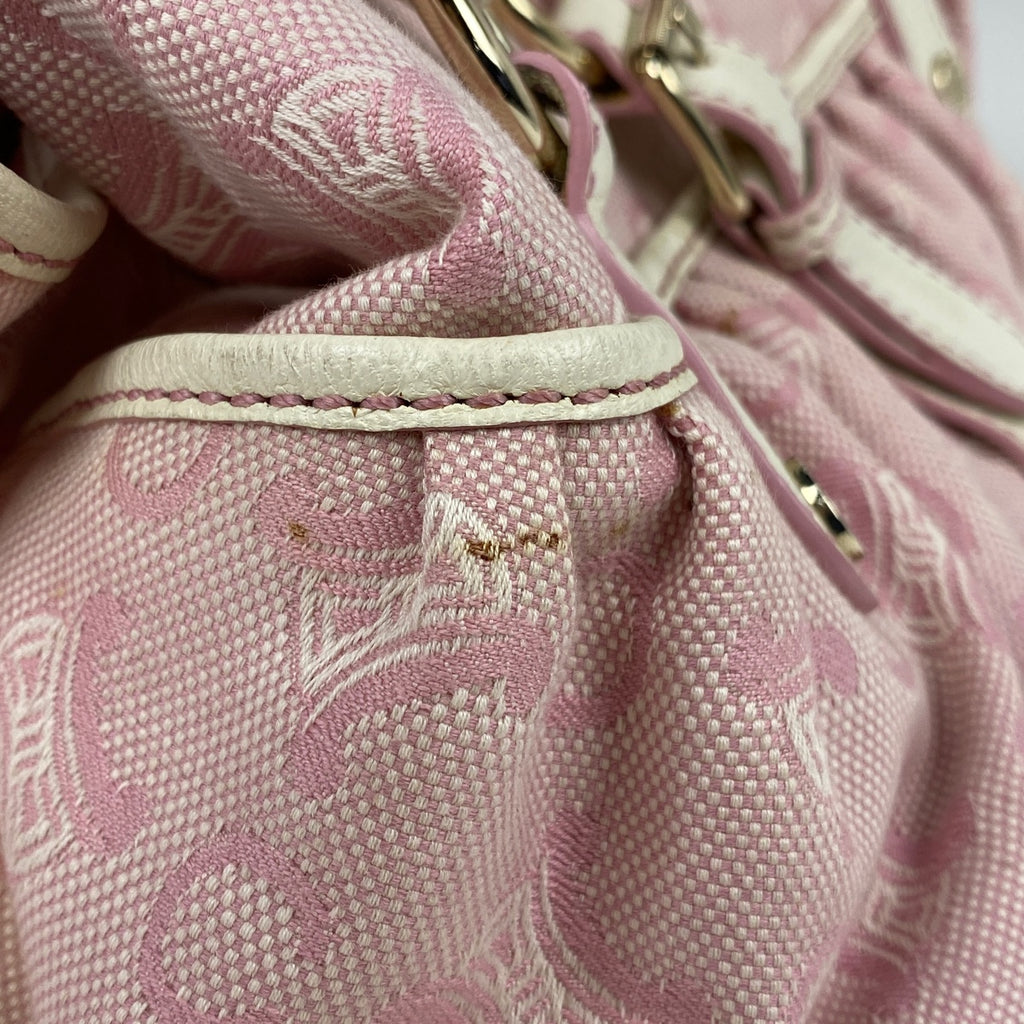 セリーヌ Cマカダム柄 トートバッグ ハンドバッグ トートバッグ キャンバス ピンク ホワイト レディース 【中古】brbag