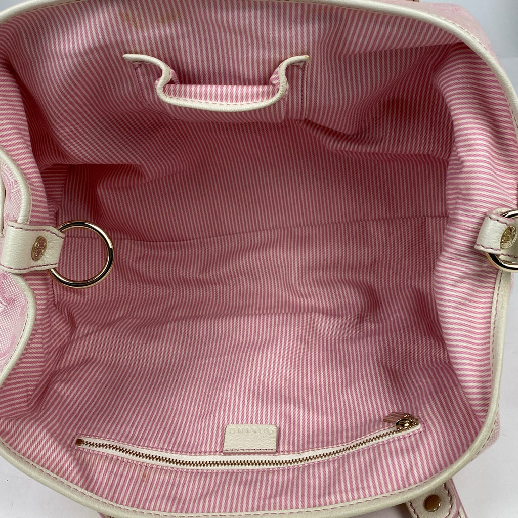 セリーヌ Cマカダム柄 トートバッグ ハンドバッグ トートバッグ キャンバス ピンク ホワイト レディース 【中古】brbag