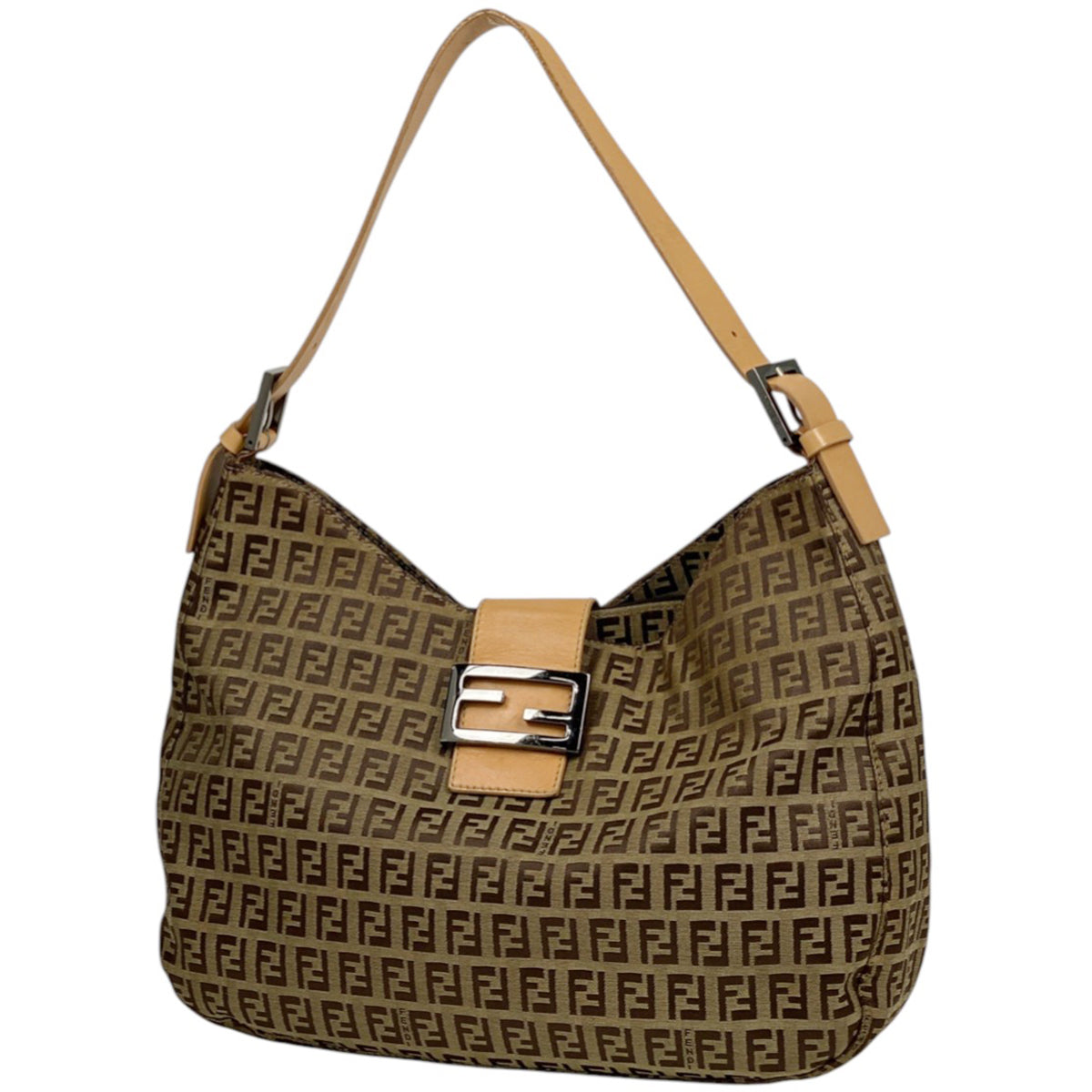 フェンディ ズッキーノ柄 トートバッグ ハンドバッグ キャンバス ブラウン FENDI フェンディ ズッカ ズッキーノ トートバッグ キャンバス