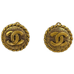 シャネル ココマーク ラウンド イヤリング 丸型 イヤリング GP ゴールド レディース 【中古】bracc
