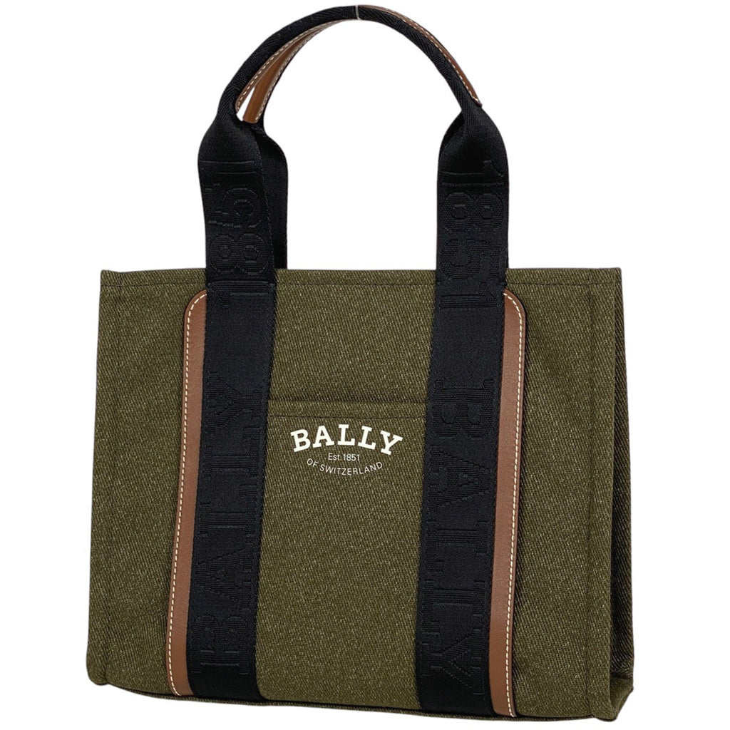 バリー トートバッグ キャンバス グリーン ブラウン レディース 【中古】brbag