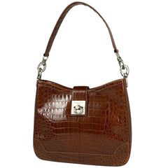 セリーヌ ロゴ ショルダーバッグ ワンショルダー ショルダーバッグ レザー ブラウン レディース 【中古】brbag