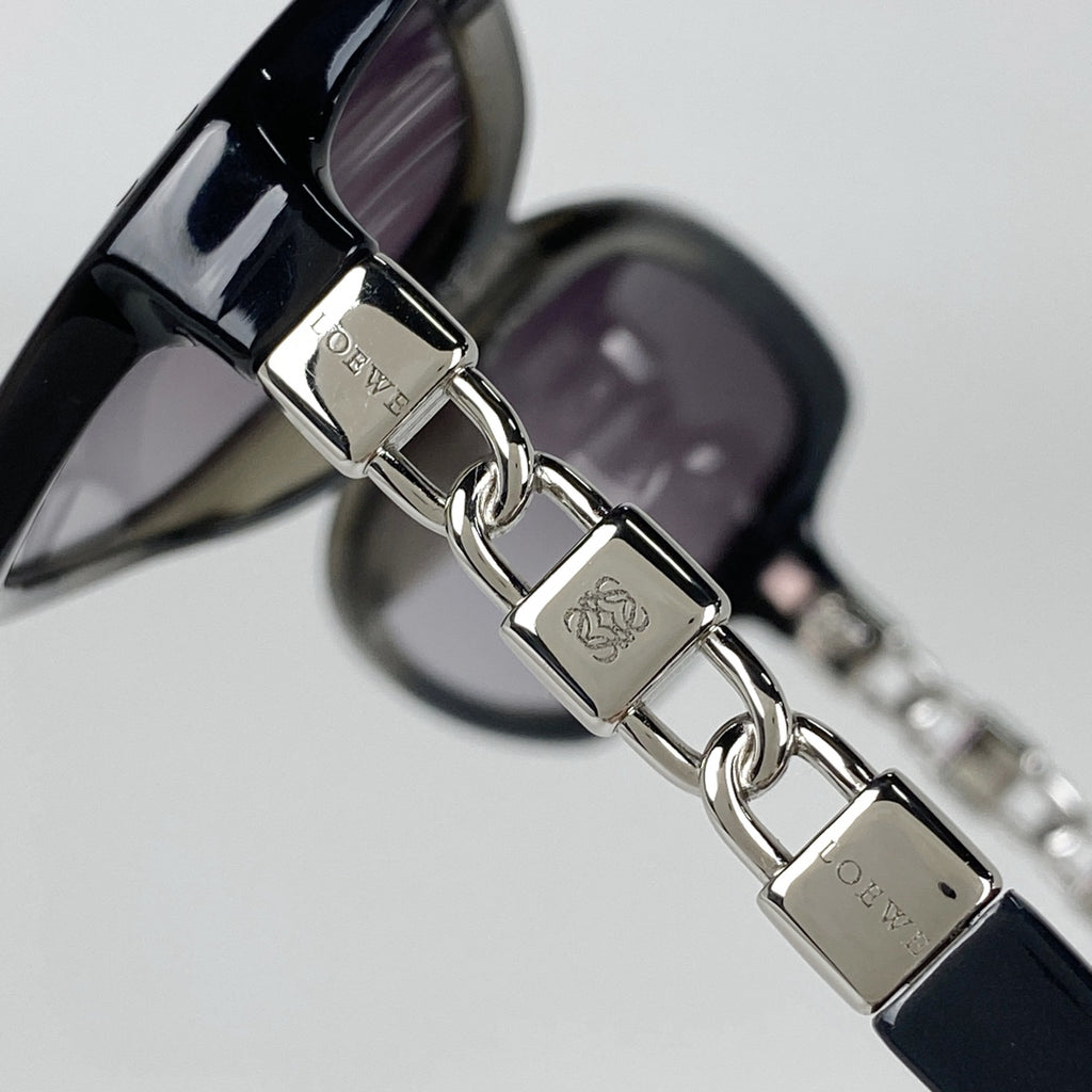 ロエベ アナグラム サングラス ロゴ グラデーション アイウェア サングラス プラスチック ブラック SLW773 レディース 【中古】brbag