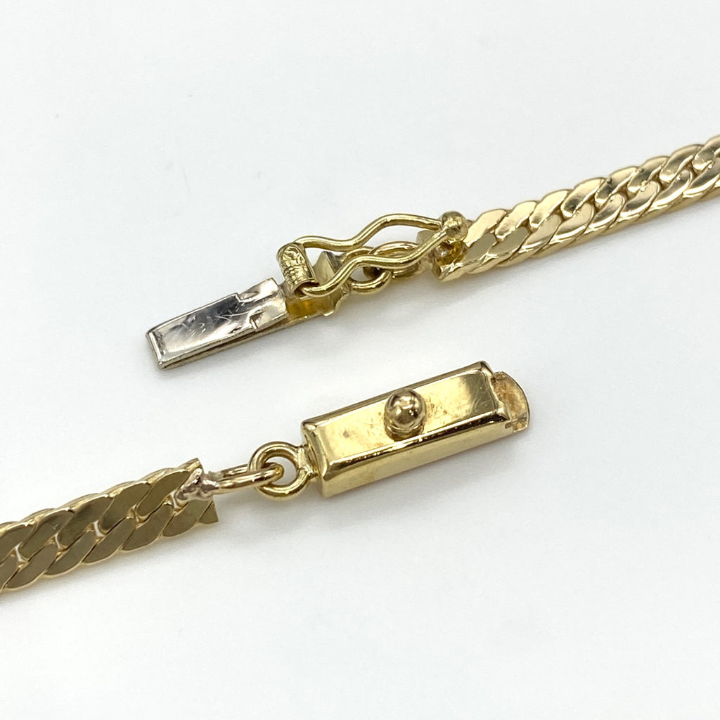 ウノアエレ メレダイヤ デザインネックレス YG イエローゴールド ネックレス K18 750 ダイヤモンド レディース 【中古】brjwl