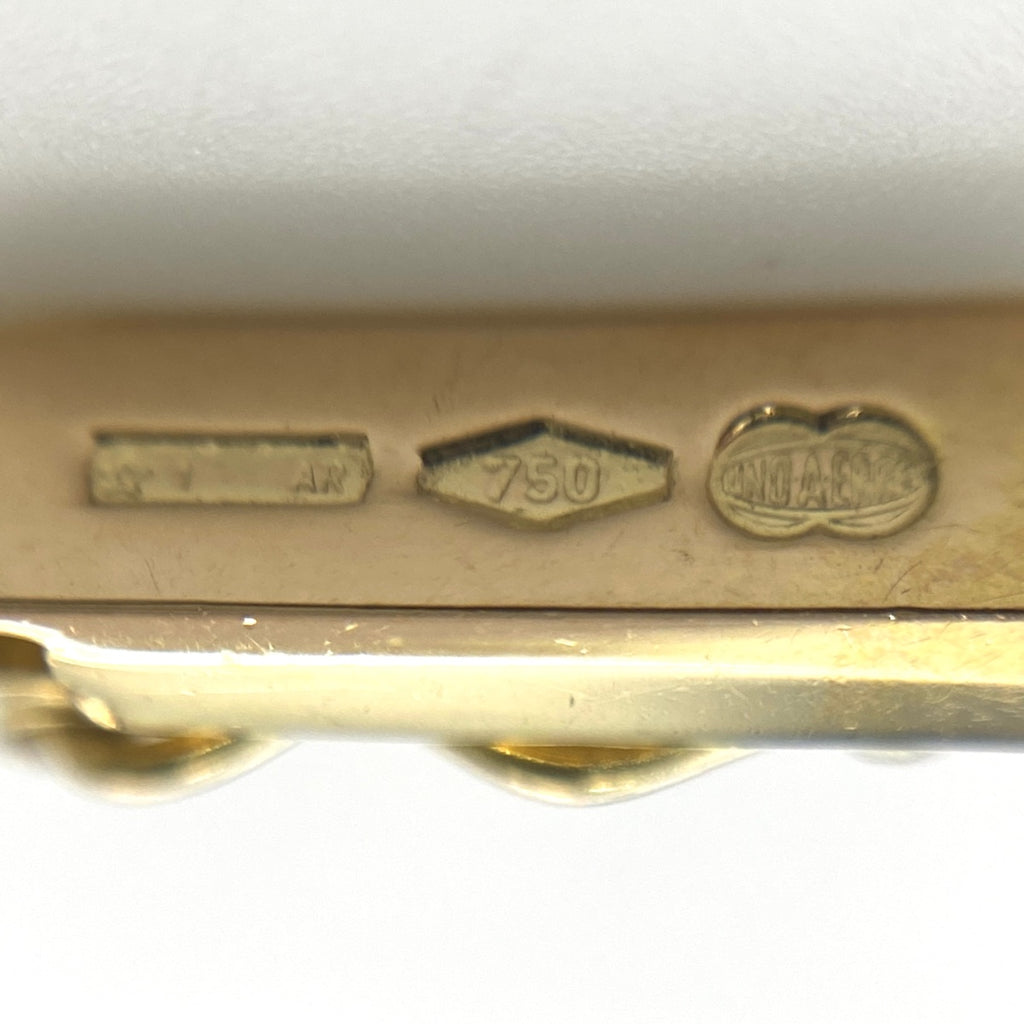 ウノアエレ メレダイヤ デザインネックレス YG イエローゴールド ネックレス K18 750 ダイヤモンド レディース 【中古】brjwl