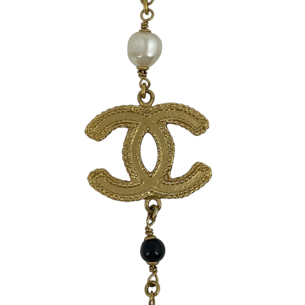 CHANEL シャネル パール ロング ネックレス フェイクパール ココ