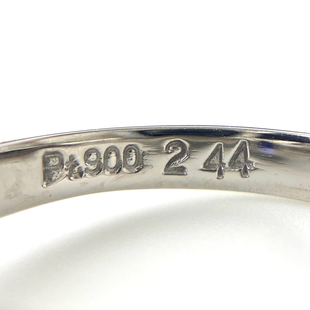 サファイア デザインリング プラチナ 指輪 メレダイヤ リング 11.5号 Pt900 サファイア ダイヤモンド レディース 【中古】nbjwl