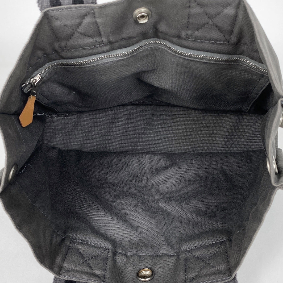 エルメス◎HERMES フールトゥ PM エールライン ハンドバッグ グレー エルメスエールライン PM グレー ユニセックス キャンバス