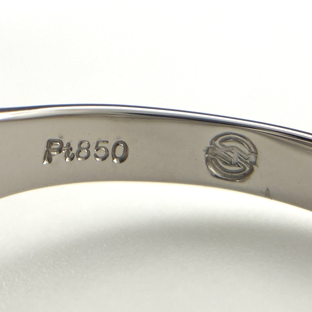 オパール デザインリング プラチナ 指輪 メレダイヤ リング 13号 Pt850 オパール ダイヤモンド レディース 【中古】nbjwl