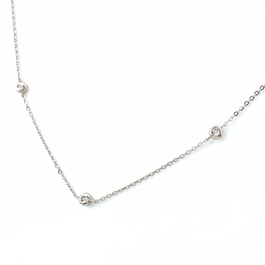 メレダイヤ デザインネックレス WG ホワイトゴールド ペンダント ネックレス K18 WG ダイヤモンド レディース 【中古】nbjwl