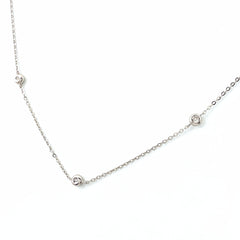 メレダイヤ デザインネックレス WG ホワイトゴールド ペンダント ネックレス K18 WG ダイヤモンド レディース 【中古】nbjwl
