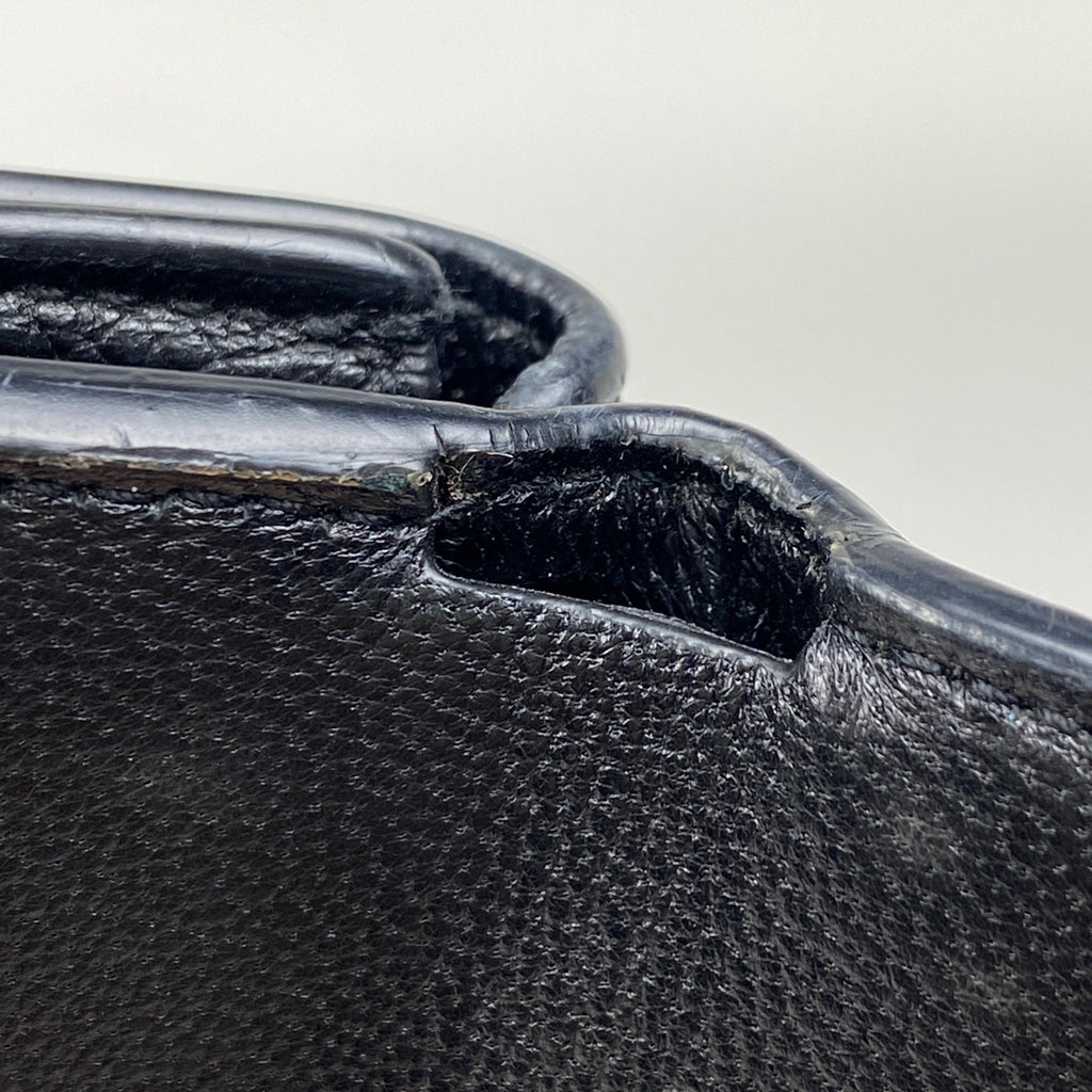 バレンシアガ キャッシュ ミニ ウォレット ロゴ 三つ折り財布 レザー ブラック 593813 レディース 【中古】brbag