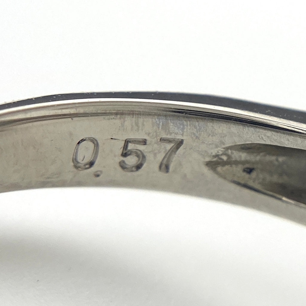 エメラルド デザインリング プラチナ 指輪 メレダイヤ リング 11号 Pt900 エメラルド ダイヤモンド レディース 【中古】nbjwl