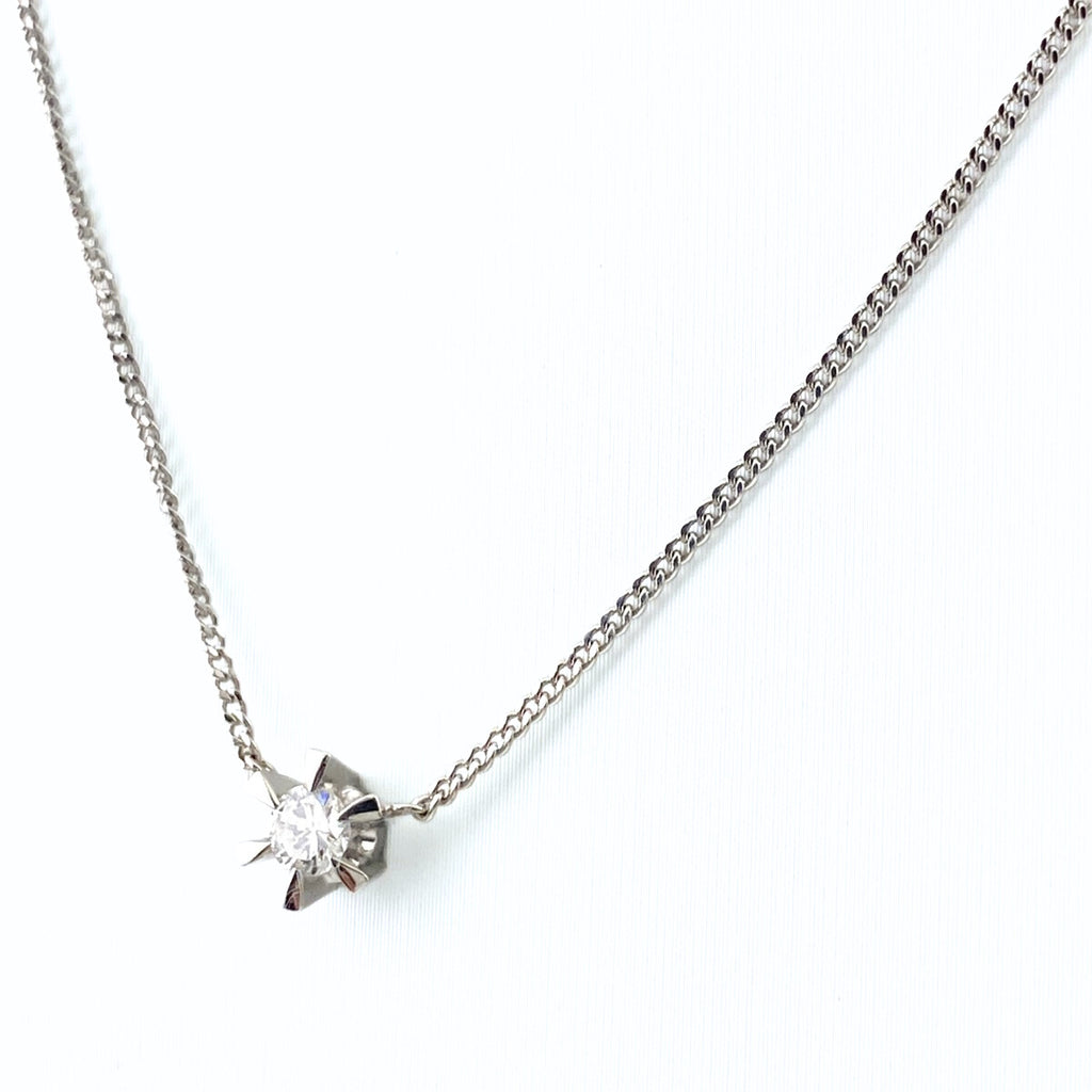 pt850 ネックレス、pt900 ペンダント Pt900/ Pt850 ダイヤモンド ペンダントネックレス 0.31ct