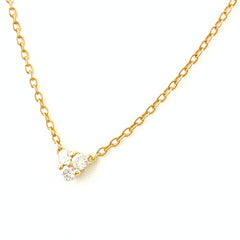 メレダイヤ デザインネックレス YG イエローゴールド ペンダント ネックレス 750 ダイヤモンド レディース 【中古】nbjwl