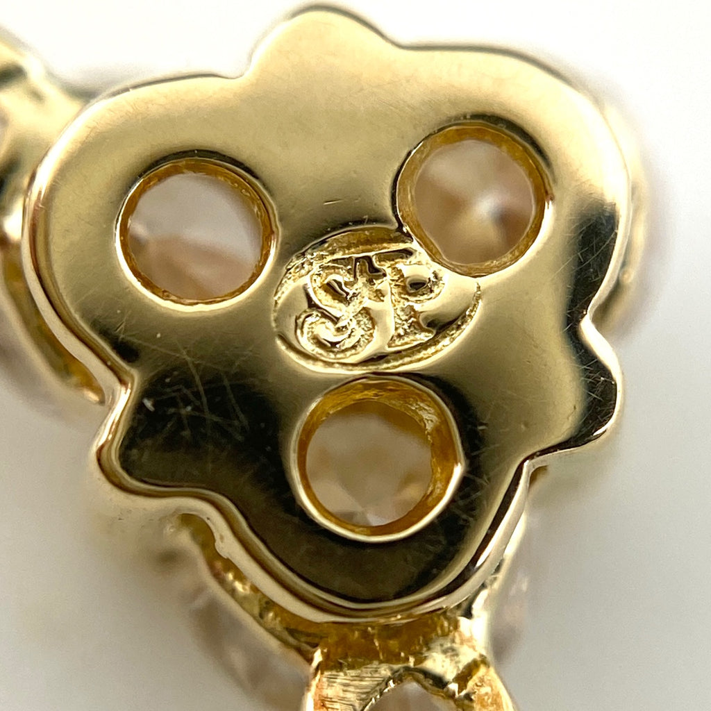 メレダイヤ デザインネックレス YG イエローゴールド ペンダント ネックレス 750 ダイヤモンド レディース 【中古】nbjwl